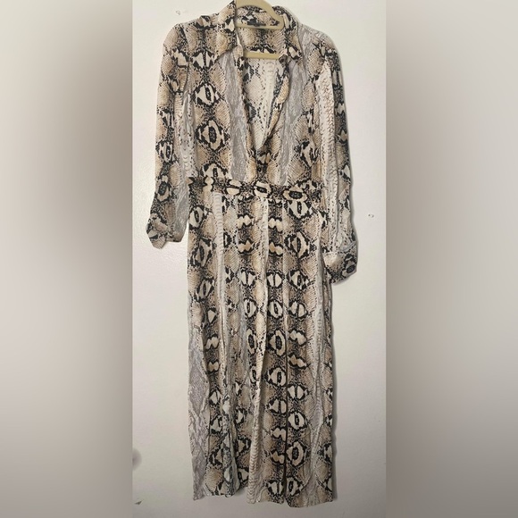 Top shop designer snake, print midi dress with slits - Picture 9 of 10